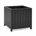 Pflanzkübel 50 x 50 x 50 cm aus Polypropylen quadratisch Schwarz