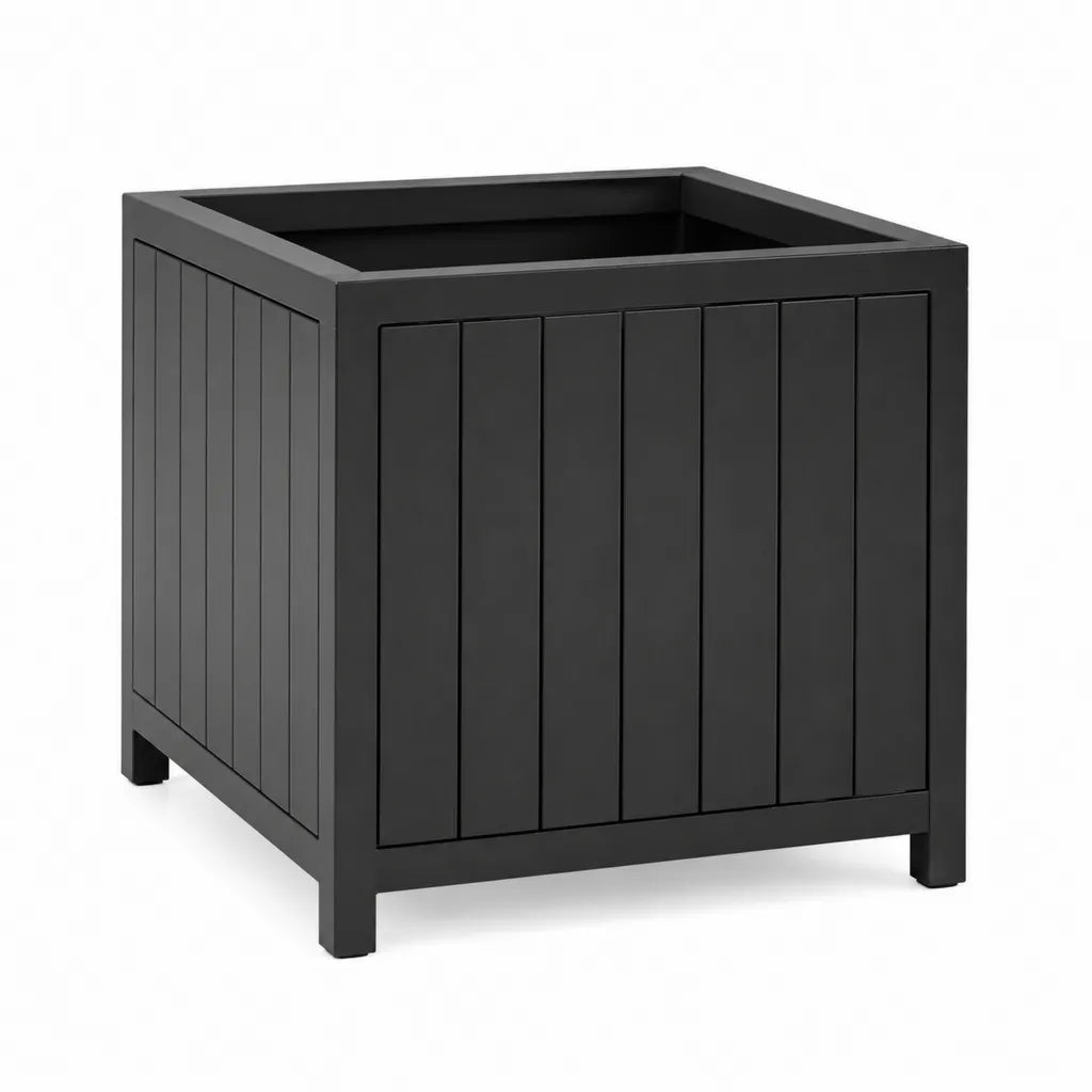 Pflanzkübel 50 x 50 x 50 cm aus Polypropylen quadratisch Schwarz