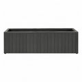 Pflanzkübel rechteckig aus Polypropylen in Anthrazit 100 x 43 x 35 cm