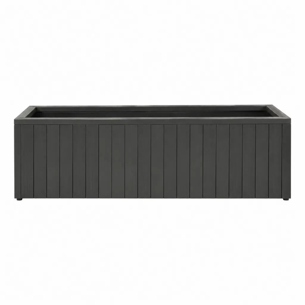 Pflanzkübel rechteckig aus Polypropylen in Anthrazit 100 x 43 x 35 cm