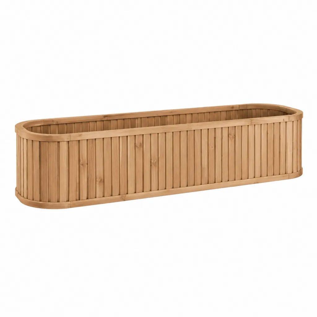 Bambus Pflanzgefäß oval 60 x 20 x 20 cm Natur
