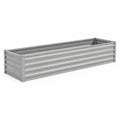 Hochbeet Pflanzkasten 320 x 80 x 45 cm verzinkter Stahl rechteckig grau