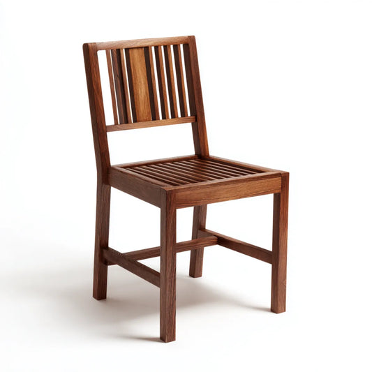 Esszimmerstuhl Dunkelbraun aus Sheesham-Massivholz rechteckig 45 x 52 x 95 cm